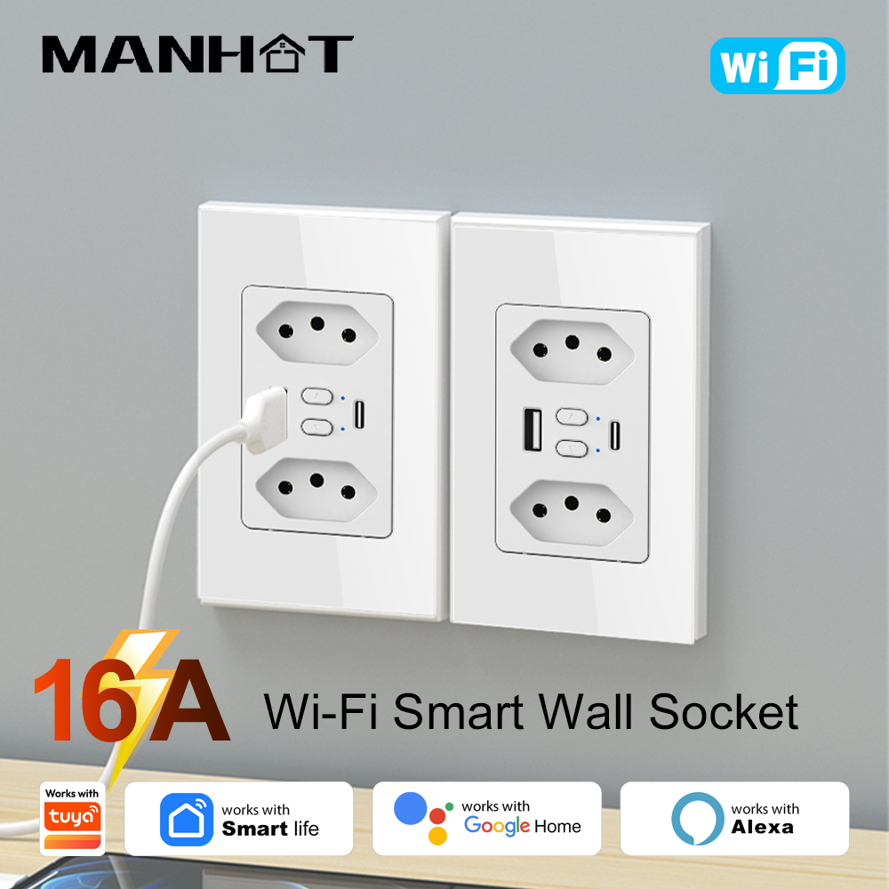 Smart Home Network - MANHOT Wifi Smart Brazil Socket Switch
