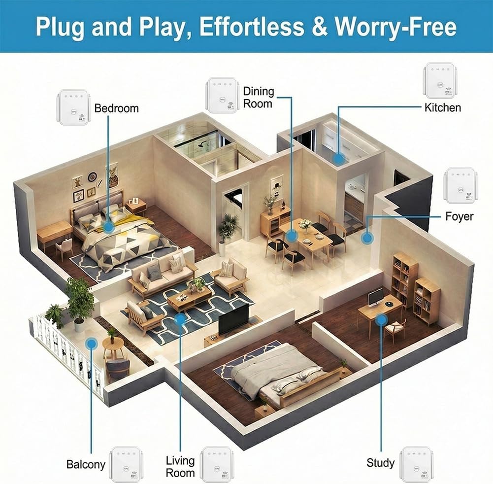 2026 New WiFi Repeater 300Mbps - Smart Home Network ulasan dan harga