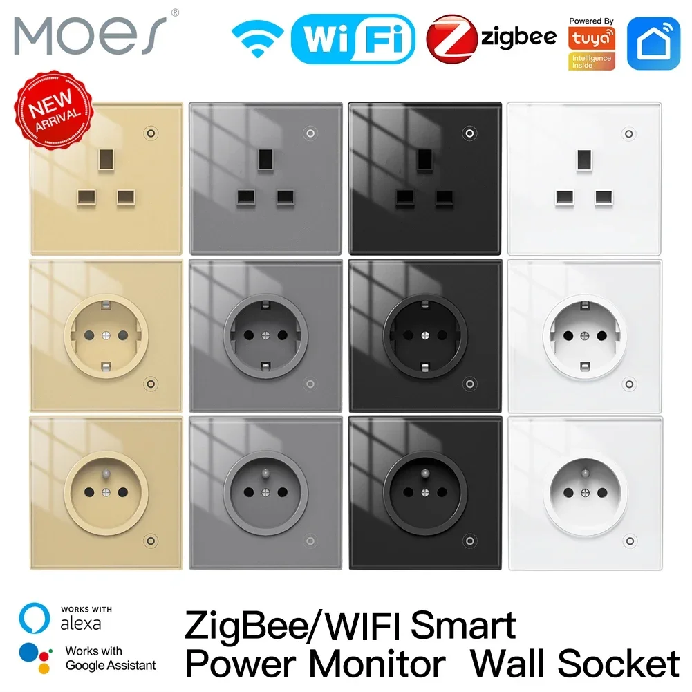 Moes ZigBee Wall Socket WIFI S - Smart Home Voice Assistant ulasan dan harga