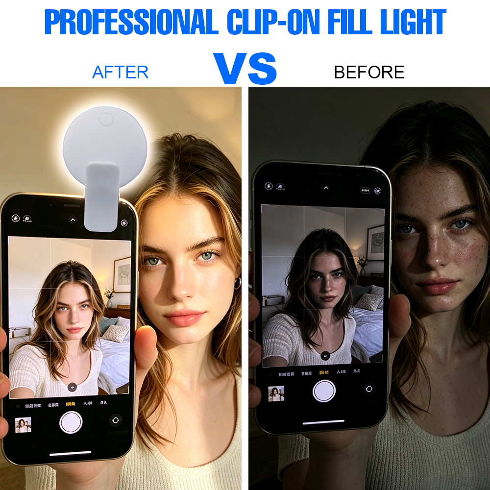 Portable Clip‑on Selfie Fill L - Alexa Compatible Bulb ulasan dan harga