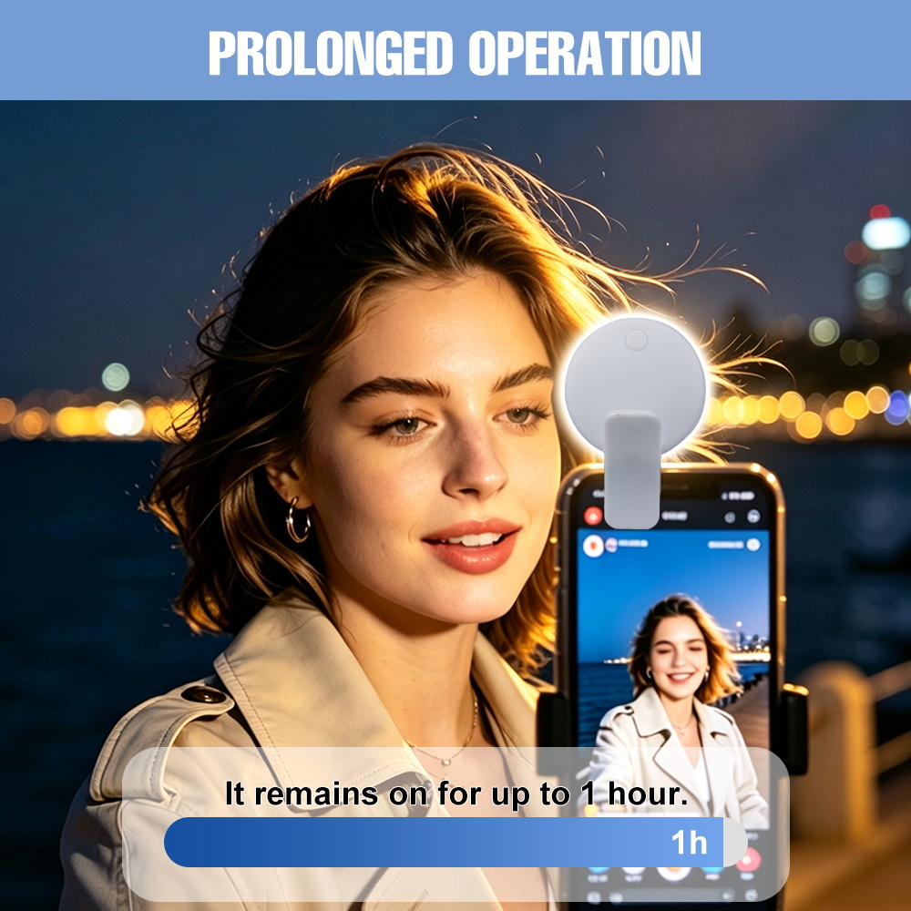 Portable Clip‑on Selfie Fill L - Alexa Compatible Bulb ulasan dan harga