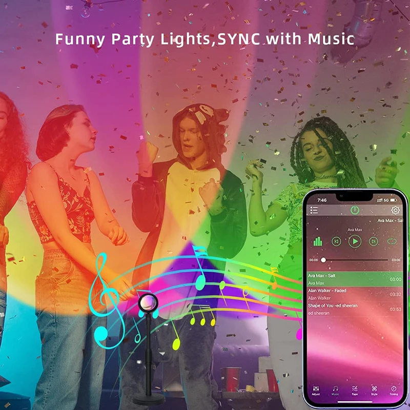 Smart LED Sunset Lamp Colorful - Smart Home Network ulasan dan harga