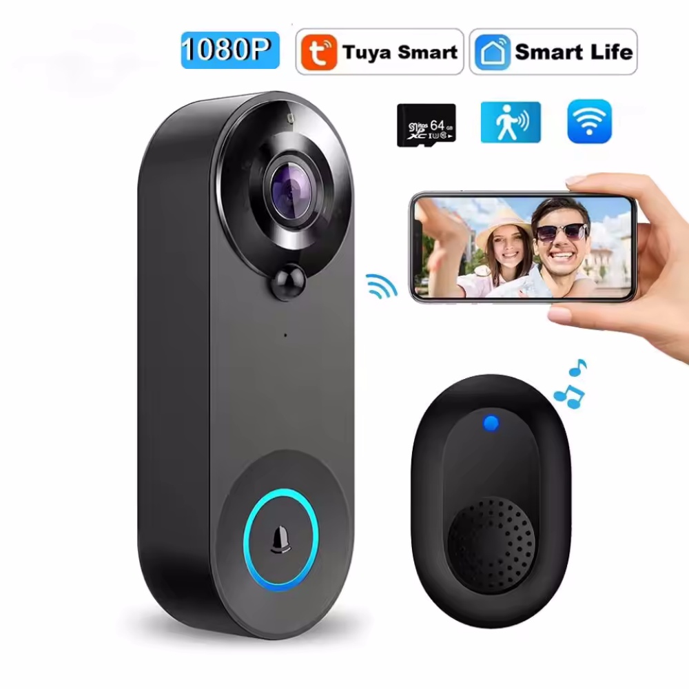 Tuya 1080P Wireless WIFI Doorb - Smart Home Battery Camera ulasan dan harga