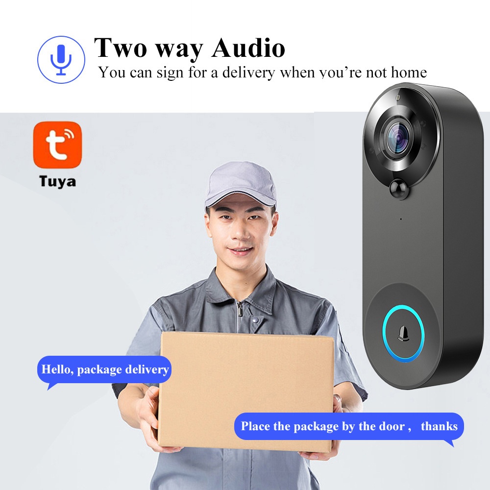 Tuya 1080P Wireless WIFI Doorb - Smart Home Battery Camera ulasan dan harga
