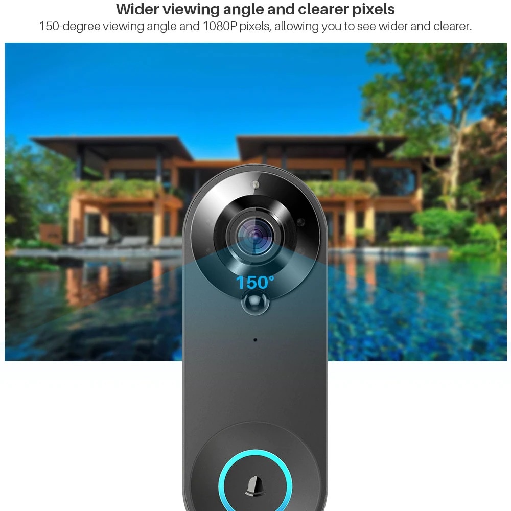 Tuya 1080P Wireless WIFI Doorb - Smart Home Battery Camera ulasan dan harga