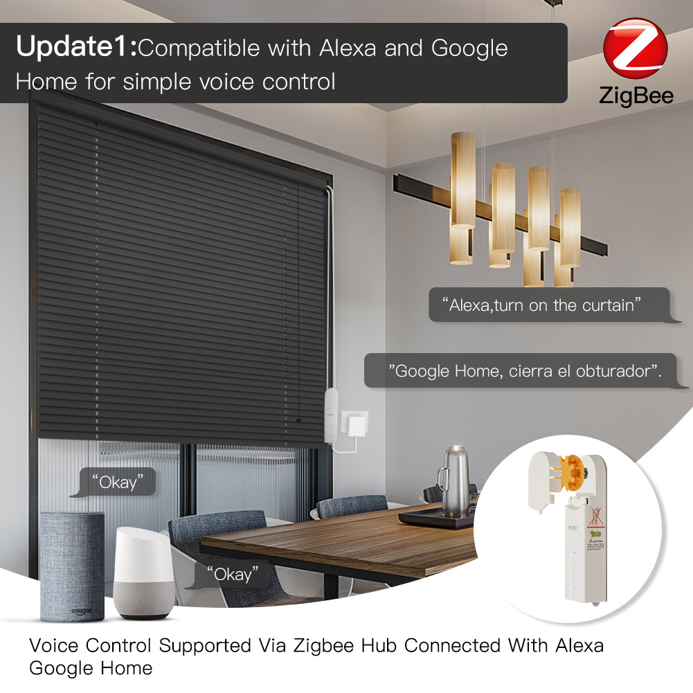 MOES ZigBee Smart DIY Motorize - Smart Home Voice Assistant ulasan dan harga