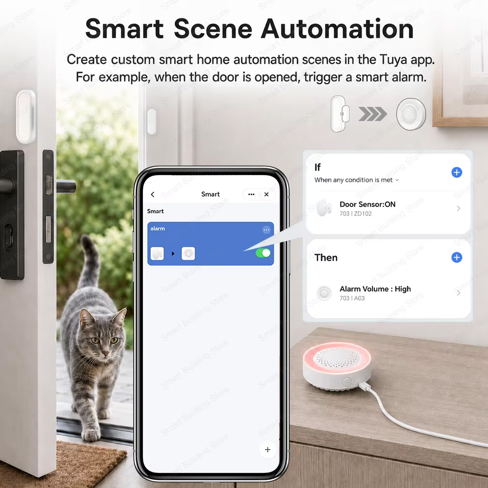 Door Window Sensor Zigbee 3.0  - Smart Home Zigbee Gateway ulasan dan harga