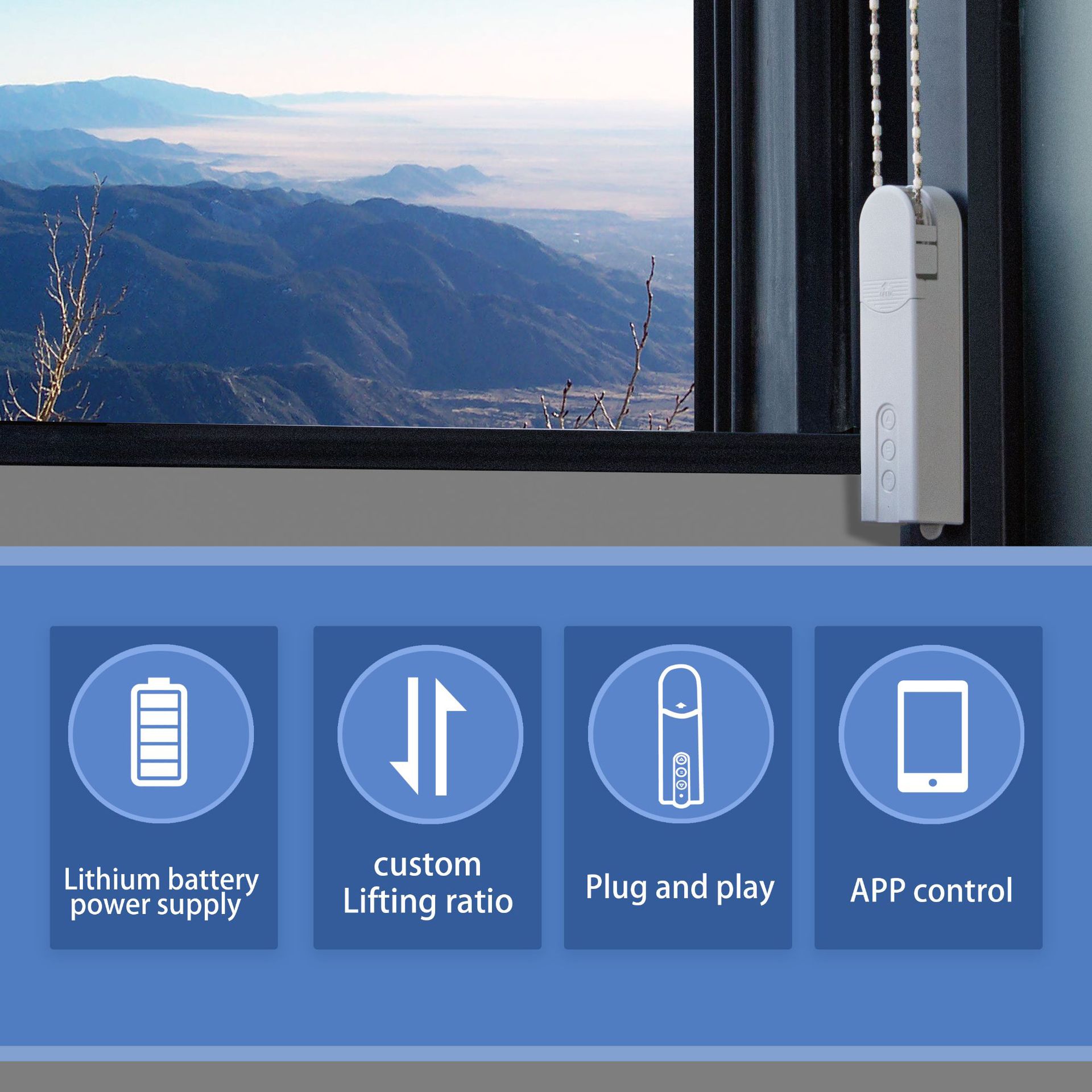 WiFi Electric Blind Roller Mot - Smart Curtain Robot ulasan dan harga