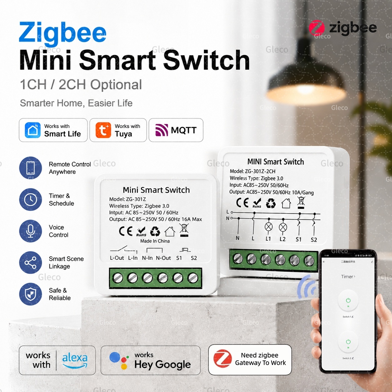 Zigbee Tuya Smart Switch Smart - Smart Home Zigbee Gateway ulasan dan harga