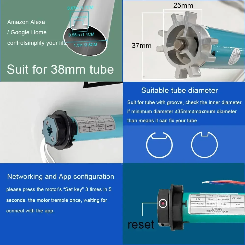 SZMYQ 25mm 2N Tuya Smart Curta - Smart Home System ulasan dan harga