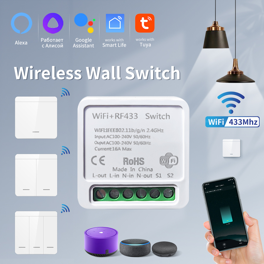16A/20A Tuya WiFi Smart Switch - Alexa Compatible Bulb ulasan dan harga