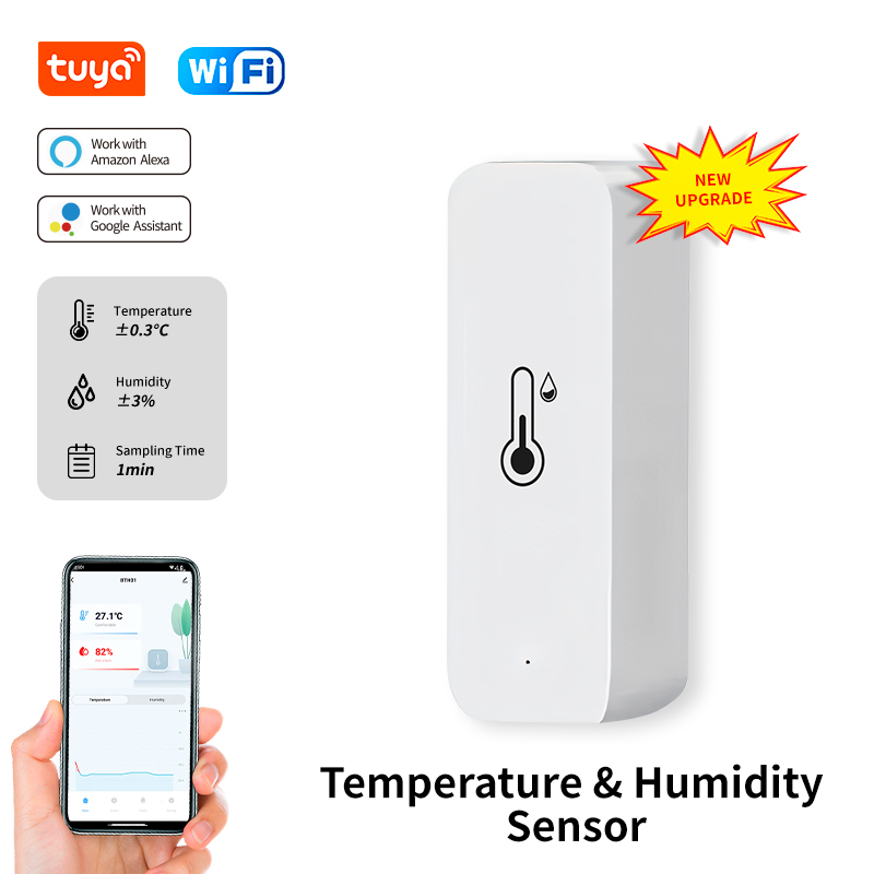 Tuya WiFi Temperature and Humi - Smart Home Voice Assistant ulasan dan harga