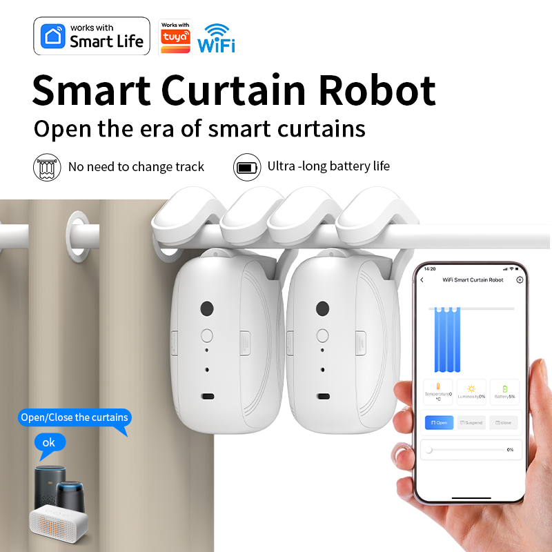 2pcs Wi-Fi Smart Curtain Robot - Smart Curtain Robot ulasan dan harga