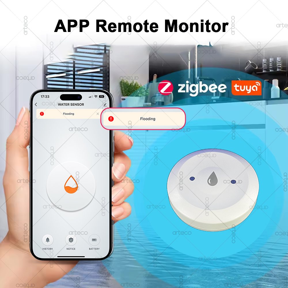 Tuya Smart Zigbee Water Sensor - Smart Home Zigbee Gateway ulasan dan harga