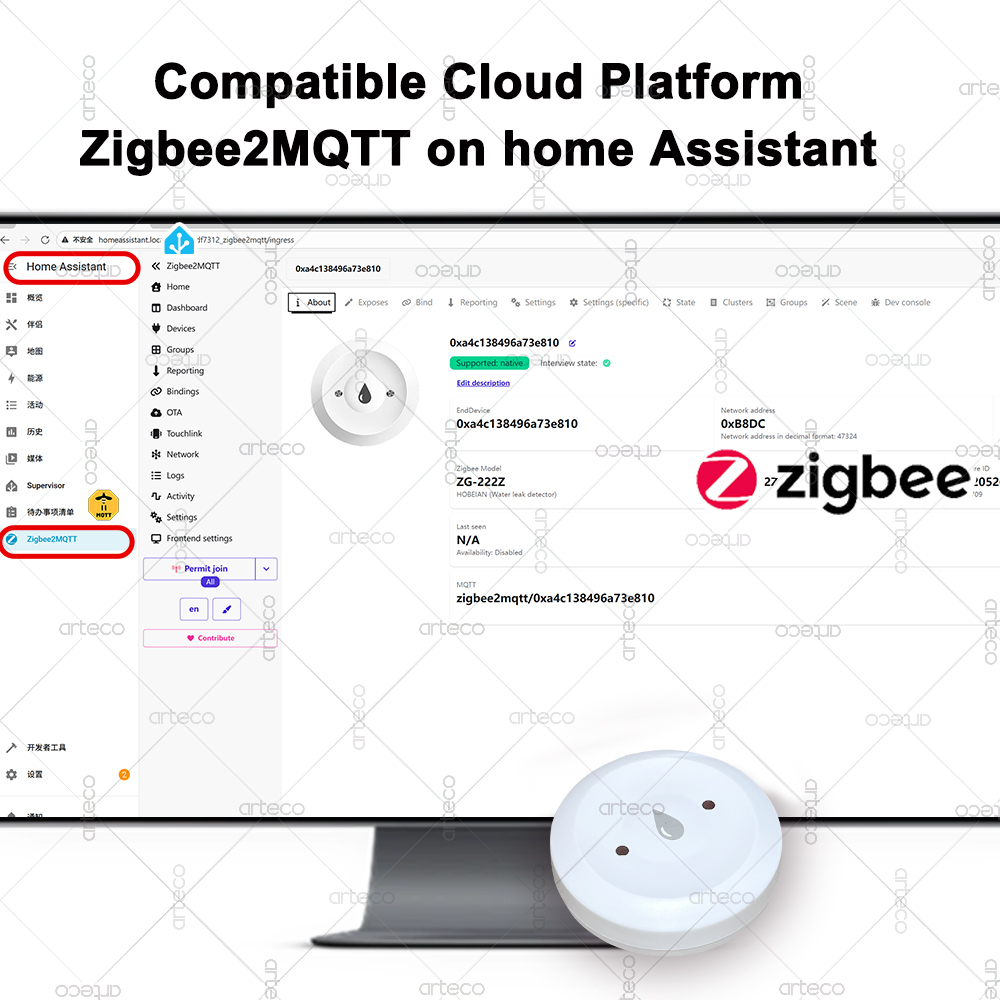 Tuya Smart Zigbee Water Sensor - Smart Home Zigbee Gateway ulasan dan harga