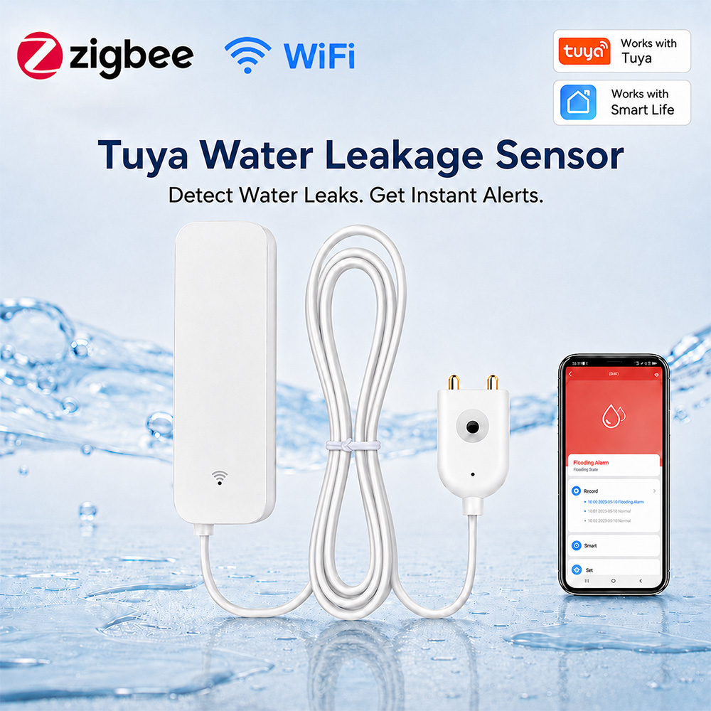 ZigBee WiFi Water Leak Sensor  - Smart Home Network ulasan dan harga