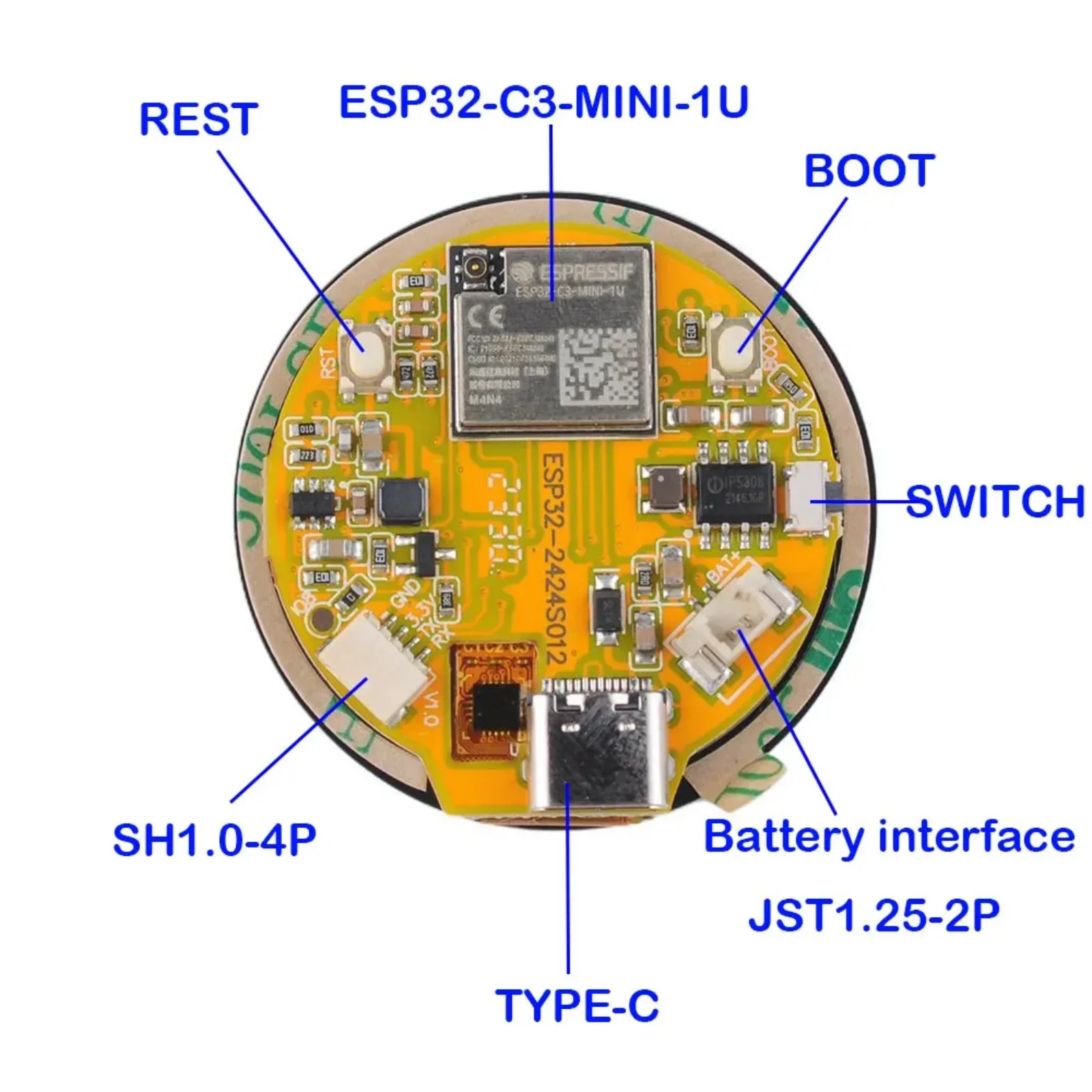 1.28 Inch HD ESP32-C3 WiFi BLE - Smart Home Arduino Project ulasan dan harga