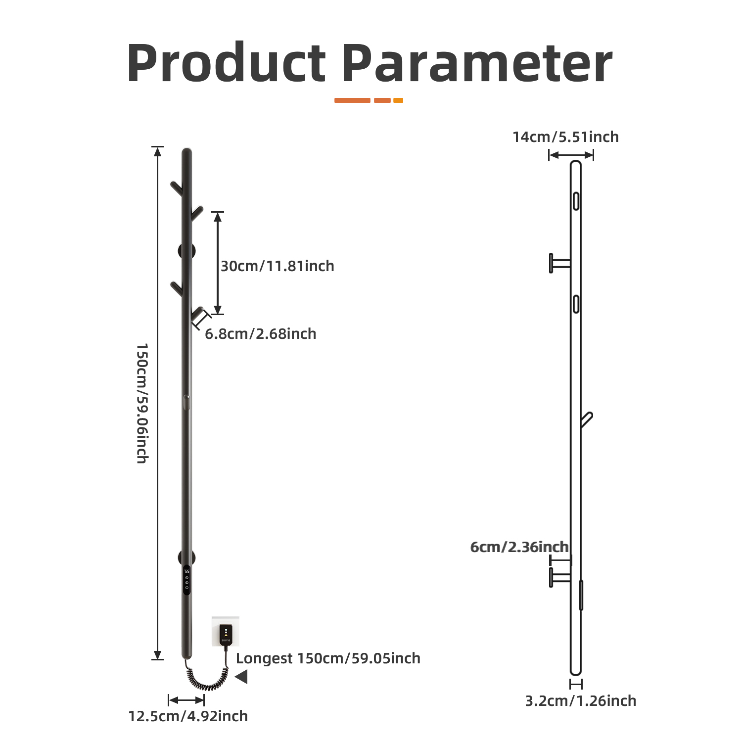 Smart Electric Towel Rack Eco- - Smart Home In Us ulasan dan harga