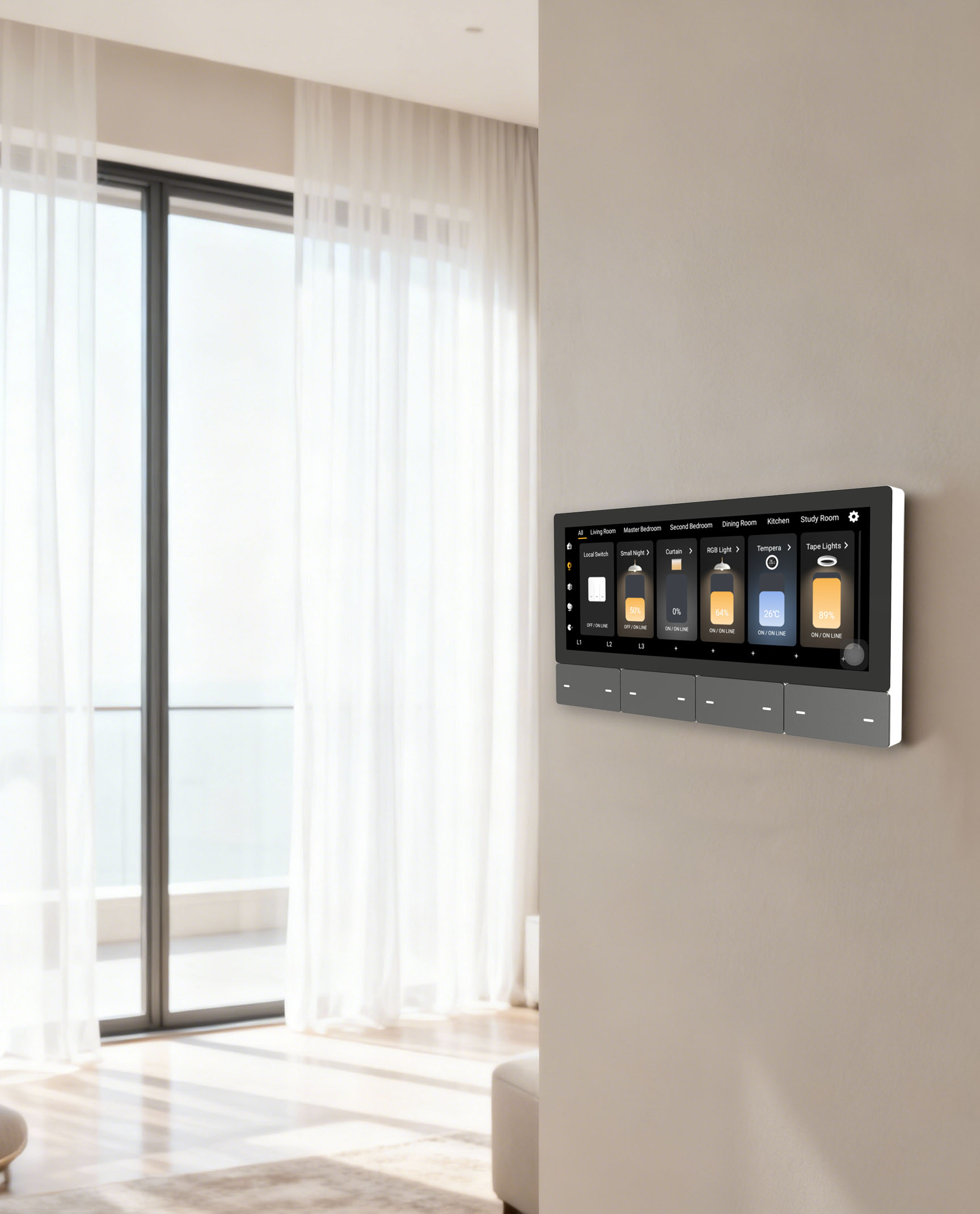 F5 Tuya UK Touch Screen Music  - Smart Home System ulasan dan harga
