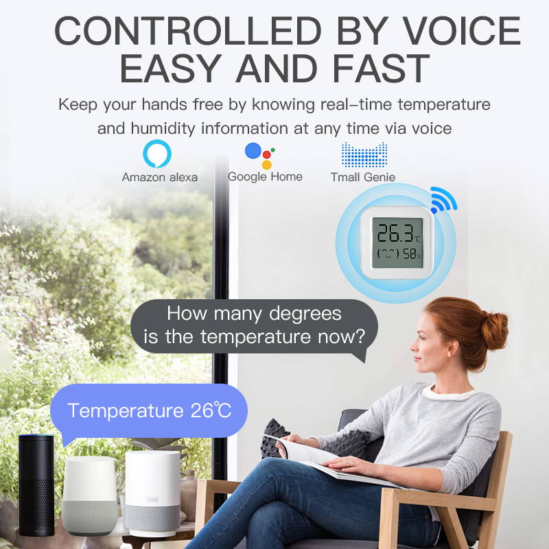 Bluetooth Temperature Humidity - Smart Home Voice Assistant ulasan dan harga