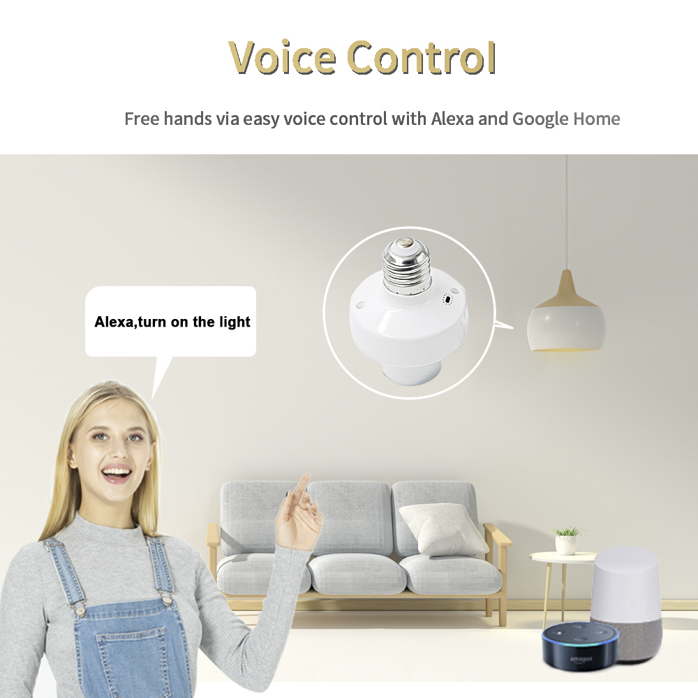 EWelink E27 Lamp Holder Remote - Alexa Compatible Bulb ulasan dan harga
