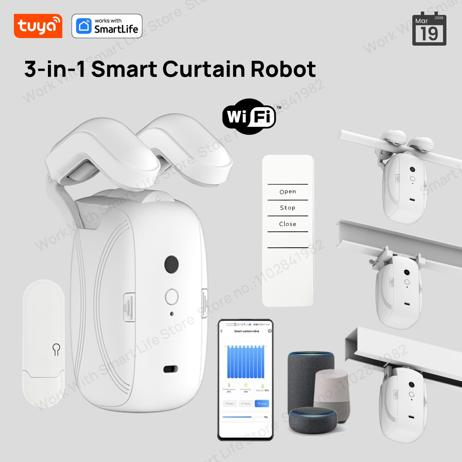 1/2PCS Tuya Smart WiFi Curtain - Smart Curtain Robot ulasan dan harga