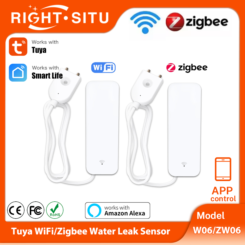Tuya WiFi Zigbee Water Sensor  - Smart Home Network ulasan dan harga