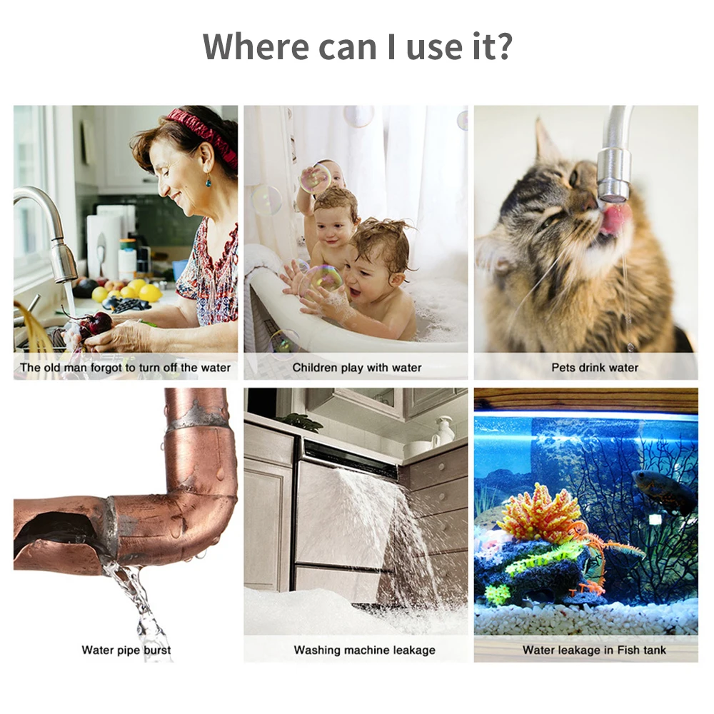 Tuya WiFi Zigbee Water Sensor  - Smart Home Network ulasan dan harga