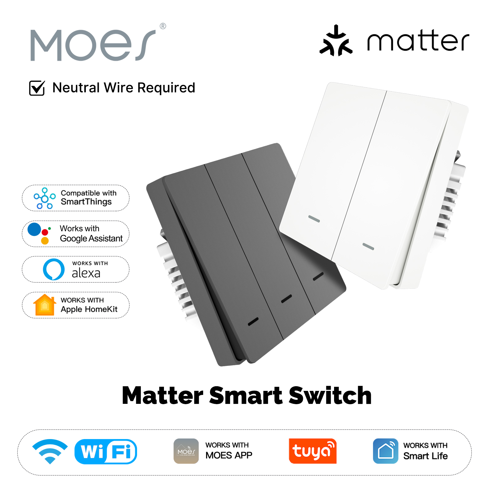 MOES Matter Tuya WiFi Smart Li - Smart Home Lighting Control ulasan dan harga