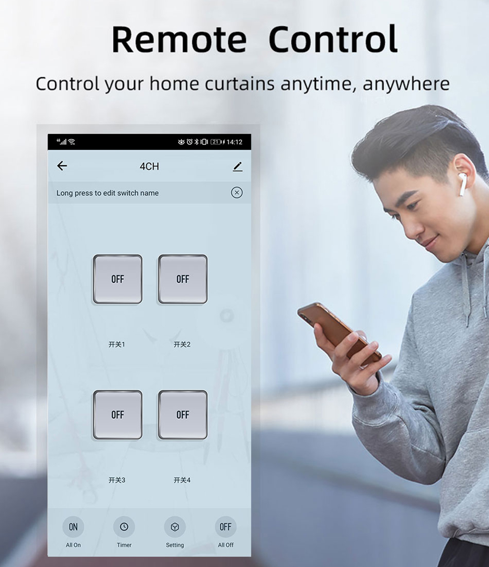 Tuya 4CH Zigbee Switch Relay M - Smart Home System ulasan dan harga