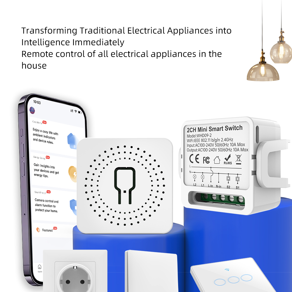2 Way Tuya Smart Switch 2Gang  - Smart Home Voice Assistant ulasan dan harga