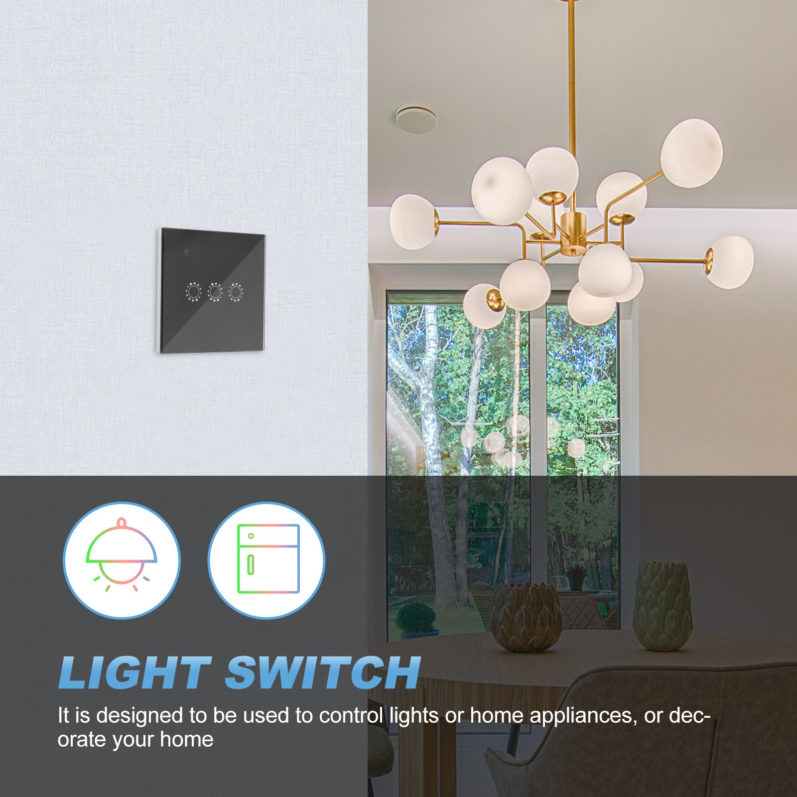 Wireless WiFi Touch Switch Pan - Smart Home Lighting Control ulasan dan harga