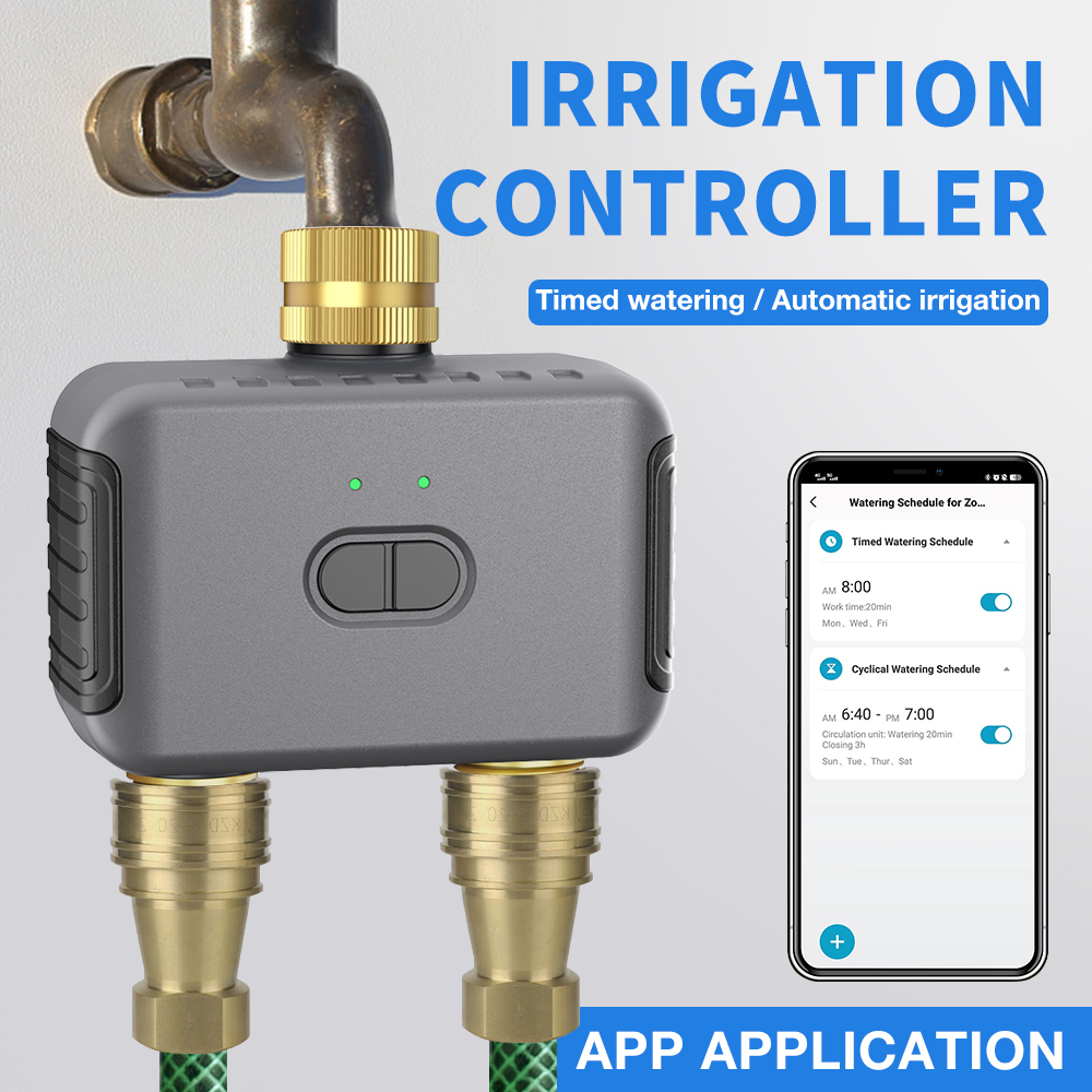 Tuya 2 Zone Watering Timer Gar - Smart Home System ulasan dan harga
